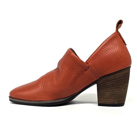 BUENO KESIA Tan Leather Block Heel Pumps Slip on Shoes Women's Size US 6.5 EU 37 - Picture 5 of 12